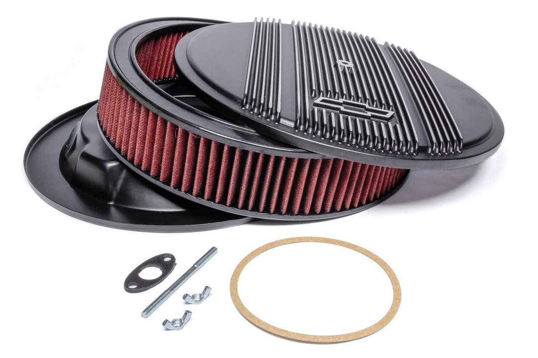 HOLLEY 14 x 3 Air Cleaner Finned Bowtie Black (HLY120-172)
