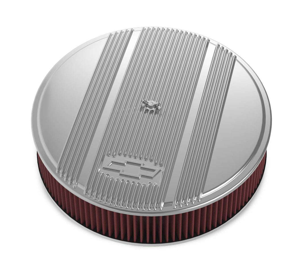 HOLLEY 14 x 3 Air Cleaner Finned Bowtie Polished (HLY120-174)