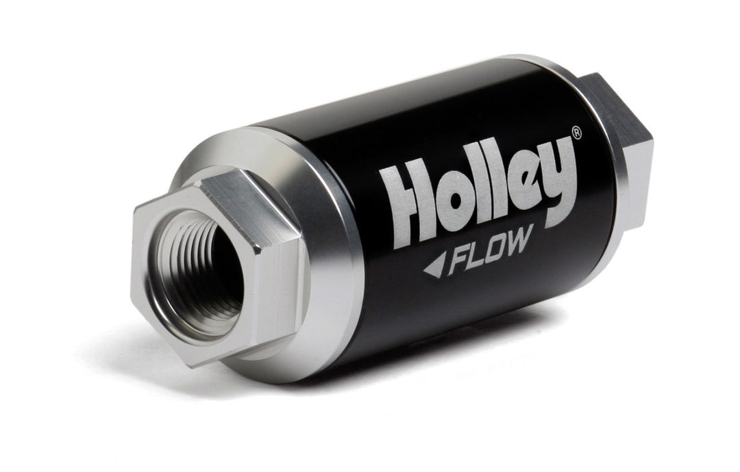 HOLLEY Billet HP Fuel Filter - 3/8NPT 100-Micron 100GPH (HLY162-551)