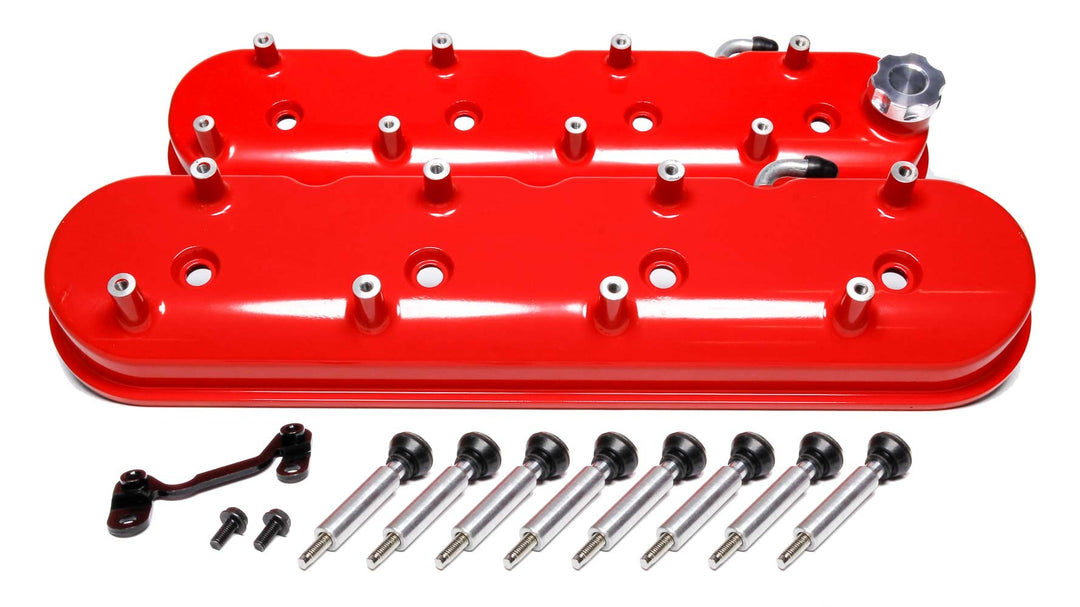 HOLLEY GM LS Tall Valve Cover Set - Gloss Red (HLY241-113)