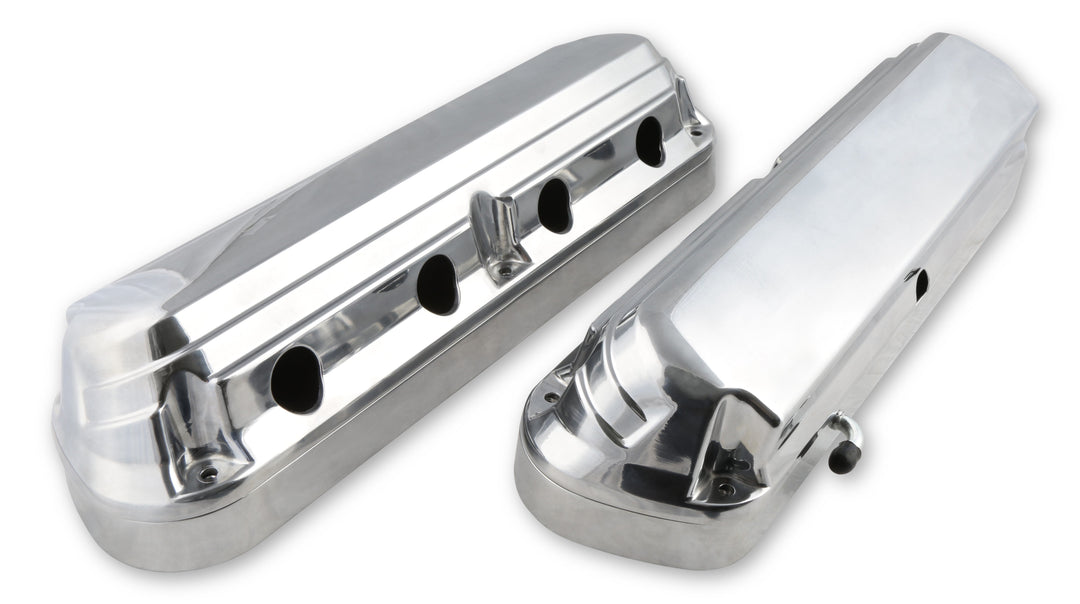 HOLLEY 2-Piece Alm Valve Cover Set GM LS Pol. Finish (HLY241-186)