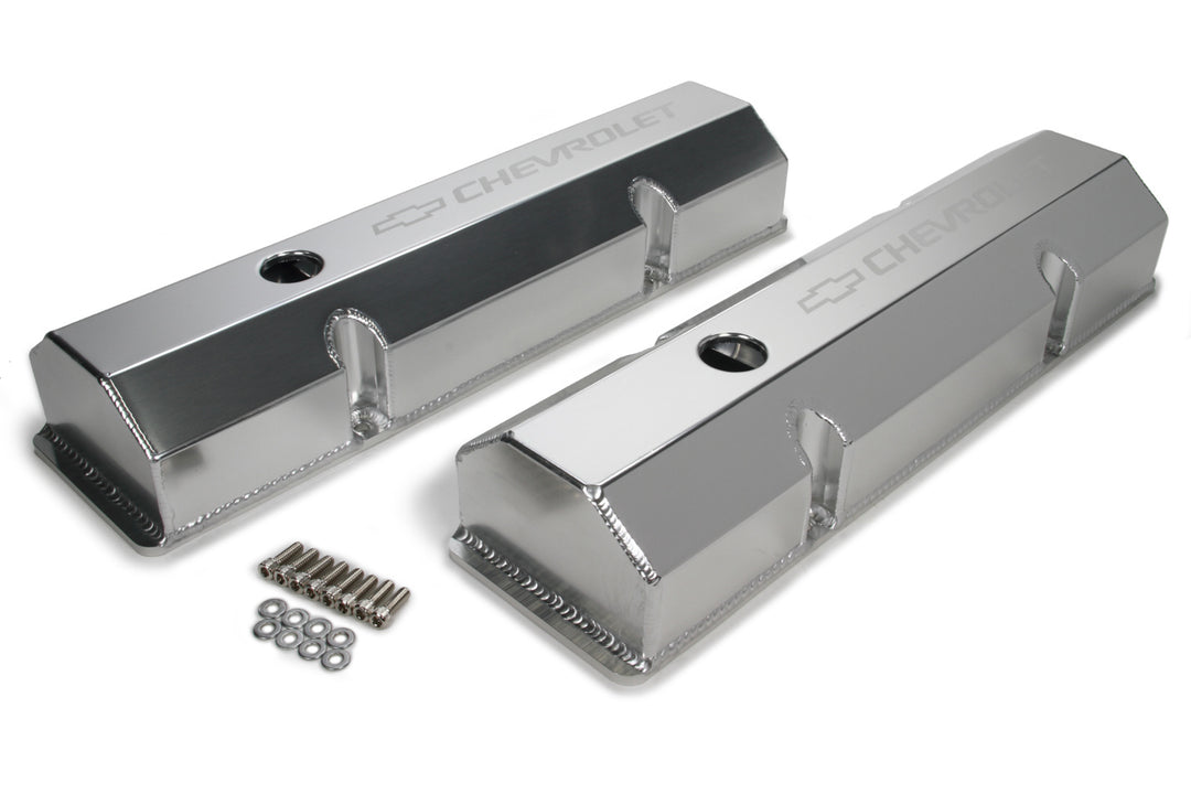 HOLLEY Billet Rail Fab. Alm Valve Covers  w/Oil Cap (HLY241-287)