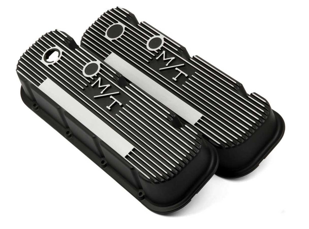 HOLLEY BBC M/T Valve Cover Set - Black Krinkle (HLY241-85)