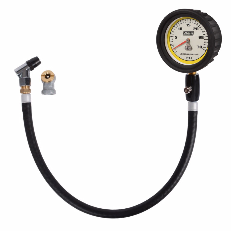 JOES RACING PRODUCTS Tire Pressure Gauge 0-30psi Pro w/HiFlo Hold (JOE32326)