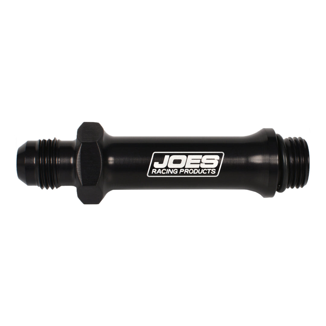 JOES RACING PRODUCTS Port Fitting -6an Extended Black (JOE42050-B)
