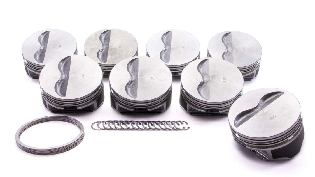 KB PERFORMANCE PISTONS SBC Flat Top Piston Set 4.030 Bore -5cc (KBP9908HC.030)