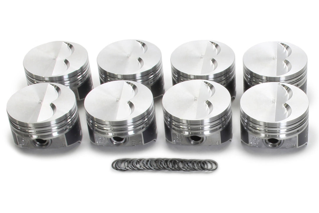 KB PERFORMANCE PISTONS SBC Flat Top Piston Set 4.000 Bore -7cc (KBPKB120.STD)