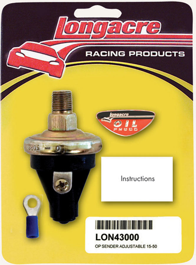 LONGACRE Oil Pressure Sender 1/8in. NPT 15-50psi (LON52-43000)