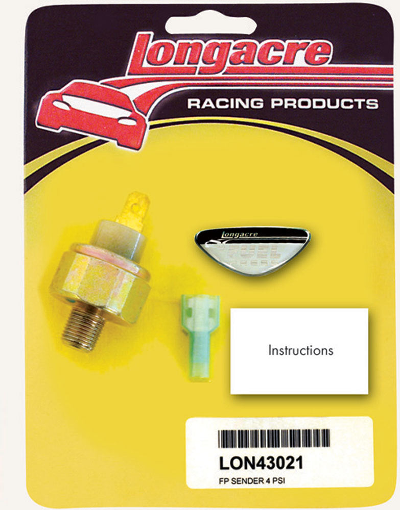 LONGACRE Fuel Pressure Sender 1/8in NPT 4psi (LON52-43021)