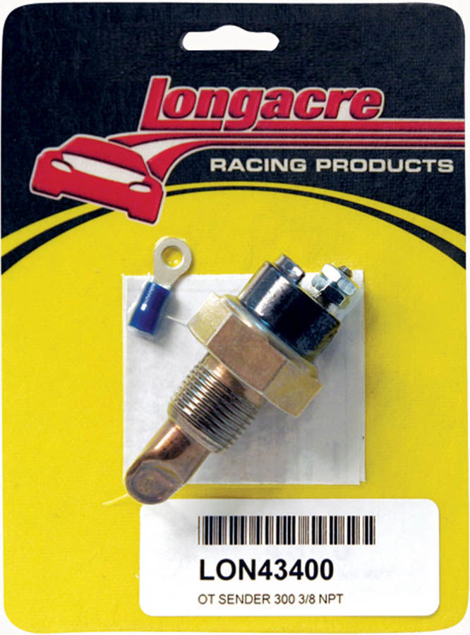 LONGACRE Oil Temp Sender 3/8in. NPT 300 Deg (LON52-43400)