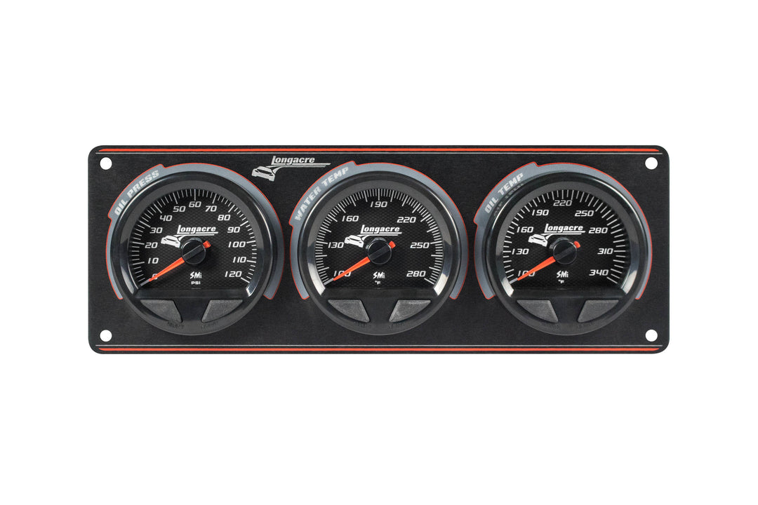 LONGACRE Waterproof SMI 3 Gauge Panel OP/WT/OT (LON52-44561)