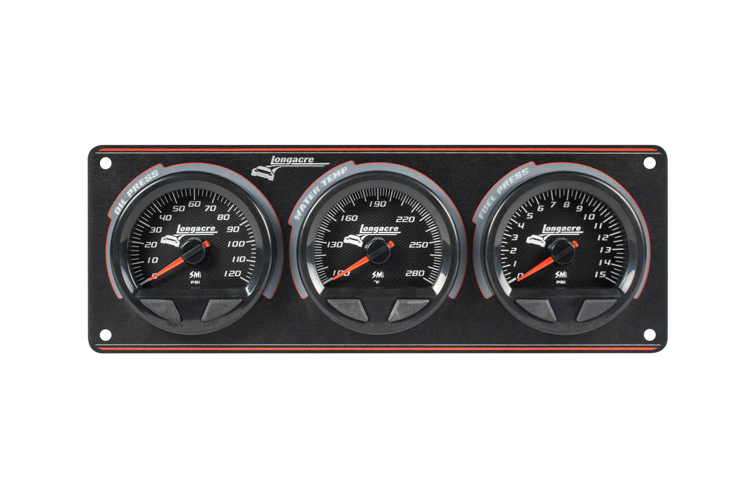 LONGACRE Waterproof SMI 3 Gauge Panel OP/WT/FP (LON52-44562)
