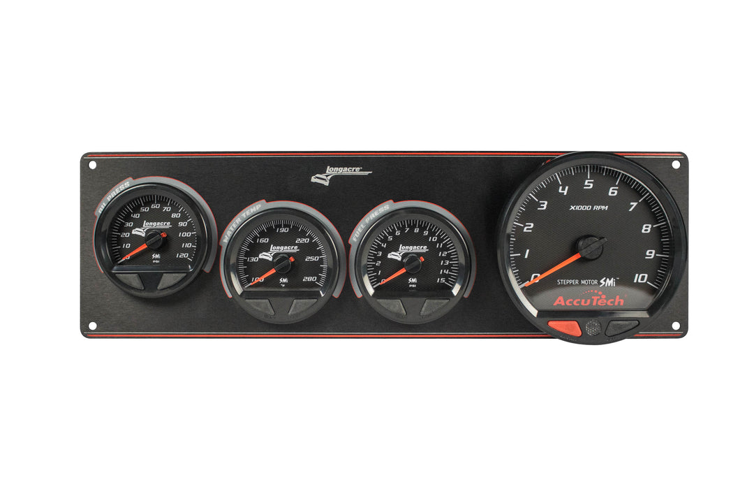 LONGACRE Waterproof SMI 3 Gauge Panel W/Tach OP/WT/FP (LON52-44574)