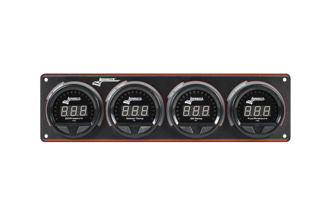 LONGACRE Waterproof LED 4 Gauge Panel OP/WT/OT/FP (LON52-44666)