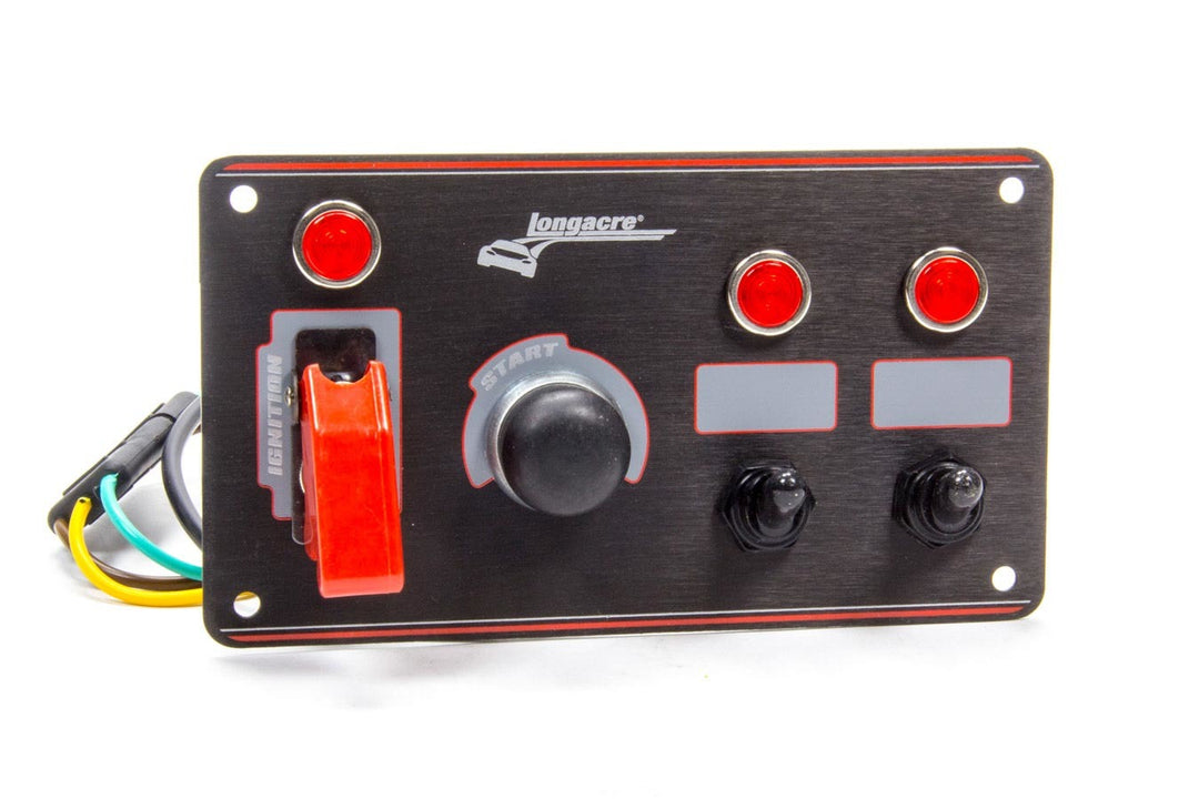 LONGACRE Ignition Panel Black w/2 Acc. and Pilot Light (LON52-44867)