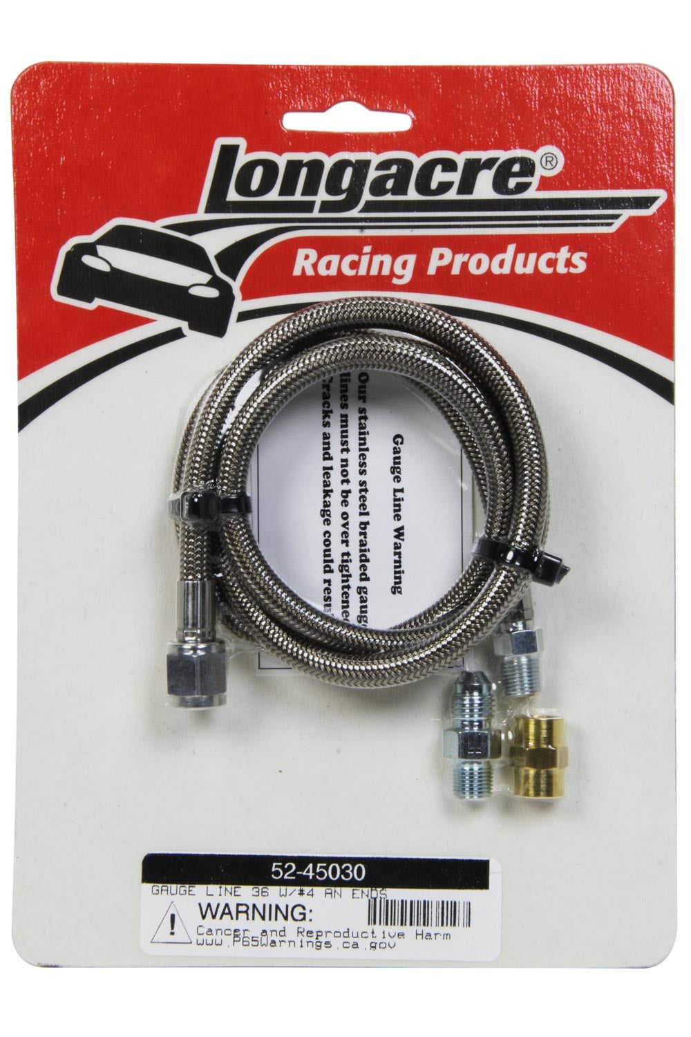 LONGACRE Steel Braided Gauge Line 36in (LON52-45030)