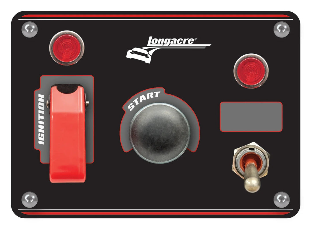 LONGACRE Ignition Panel Black w/ 1 Acc and Pilot Light (LON52-48866)
