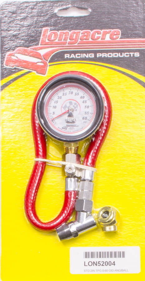 LONGACRE Tire Gauge 0-60PSI 2in GID (LON52-52004)