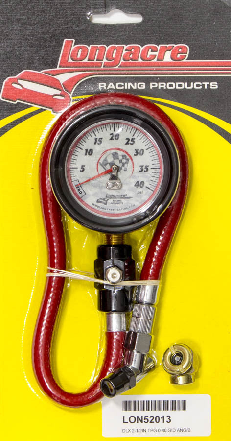 LONGACRE Tire Gauge 0-40PSI 2.5in GID Deluxe (LON52-52013)