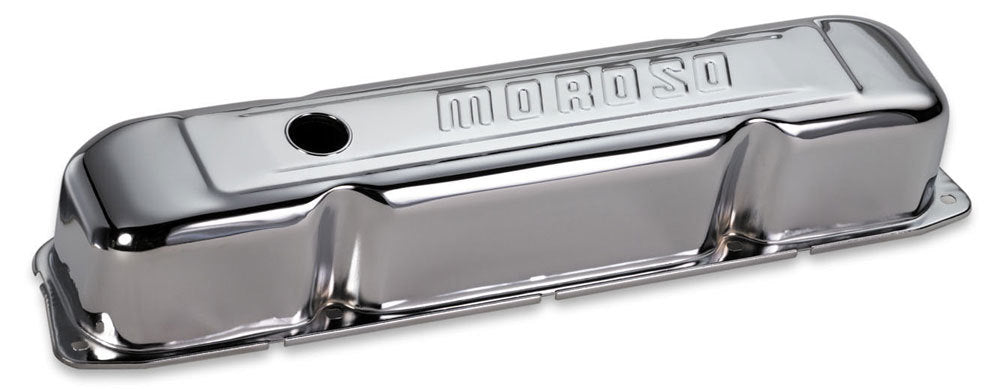 MOROSO Chrome B/E Valve Covers BBM Tall w/Baffle (MOR68181)