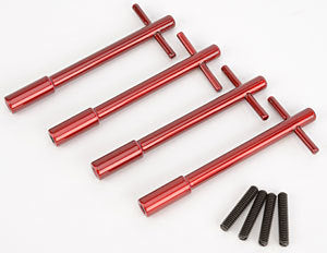 MOROSO Valve Cover Wing Nuts 4pk 1/4-20 Tall Red (MOR68605)