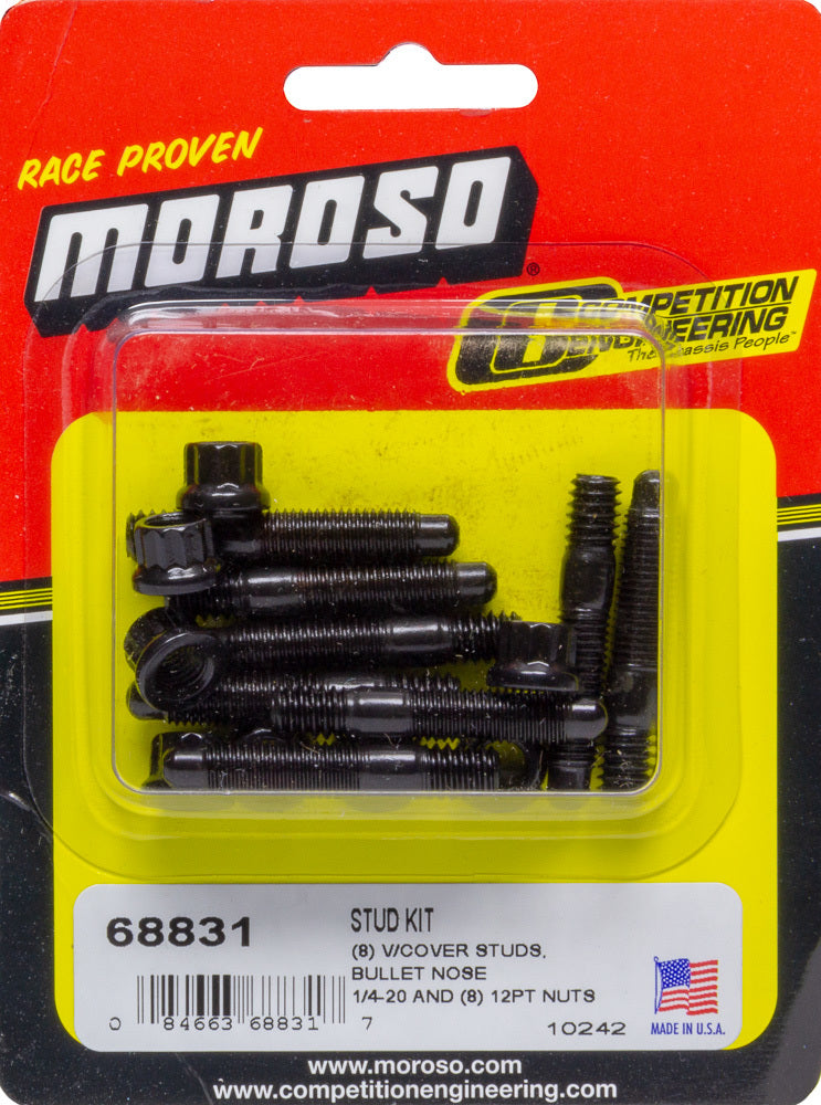MOROSO Stud Kit - Valve Cover 8pk w/12pt Nuts 1/4-20 (MOR68831)