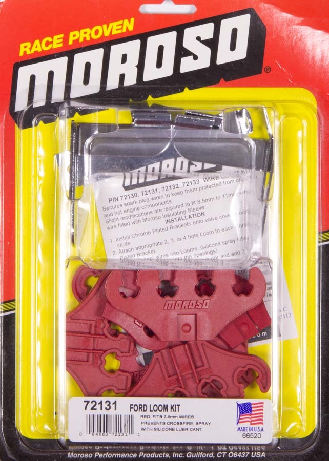 MOROSO SBF Spark Plug Wire Loom Kit - Red (MOR72131)