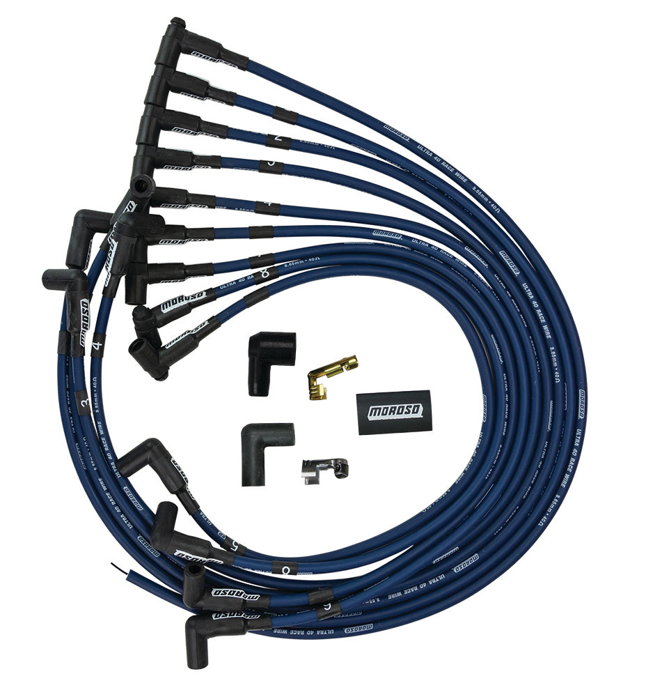 MOROSO Ultra 40 Plug Wire Set - Blue (MOR73666)