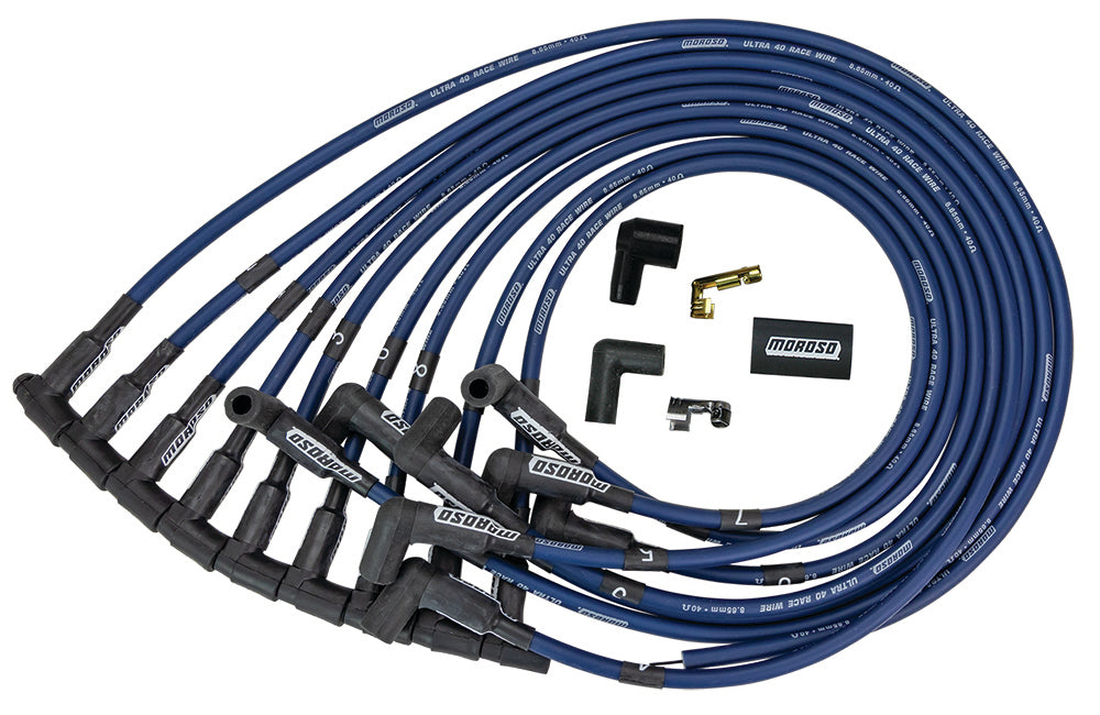 MOROSO Ultra 40 Plug Wire Set BBC HEI - Blue (MOR73669)