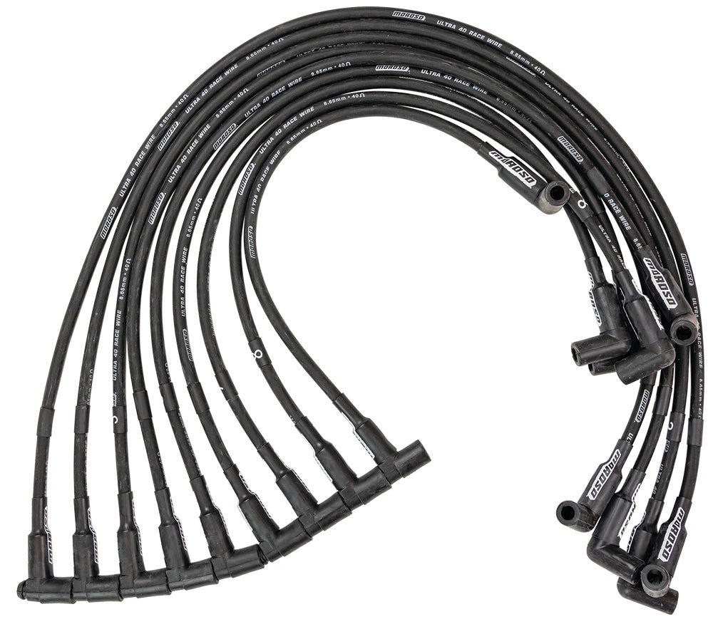 MOROSO Ultra 40 Plug Wire Set SBC Sprint Car Black (MOR73722)
