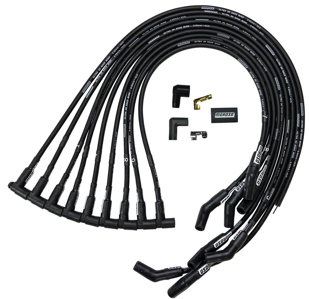 MOROSO Ultra 40 Spark Plug Wire Set - BBC HEI 135-Deg (MOR73729)