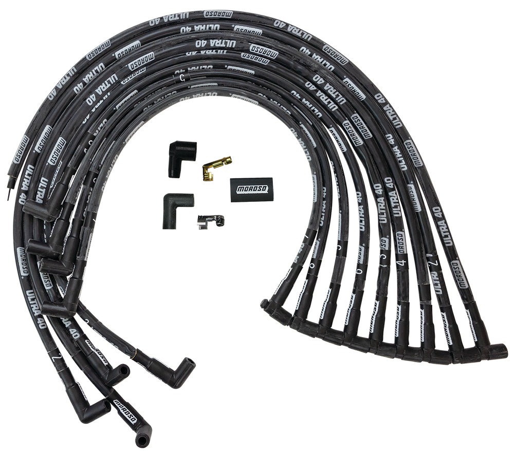 MOROSO Ultra 40 Plug Wire Set - Black (MOR73818)