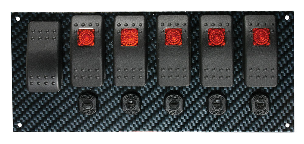MOROSO Fiber Design Switch Panel - Black/Black (MOR74193)