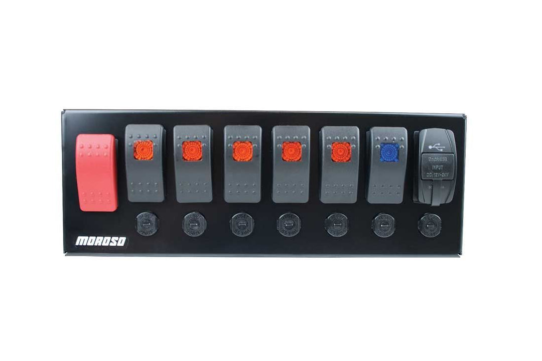 MOROSO Switch Panel Rocker LED w/USB & Breaker (MOR74196)