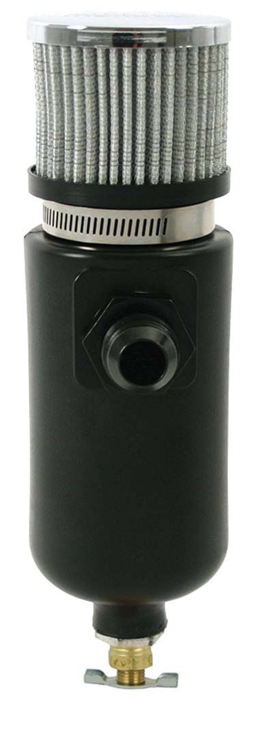 MOROSO Breather Tank 1qt w/10an Fitting - Poly - Black (MOR85402)