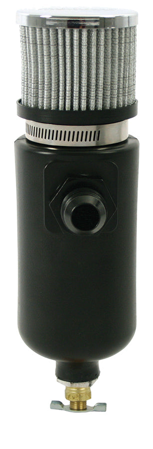 MOROSO 1qt Breather Tank w/6an Inlet Black Polyethylene (MOR85406)