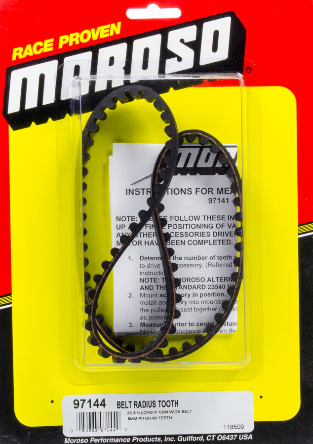 MOROSO Radius Tooth Drive Belt - 25.2 Long (MOR97144)