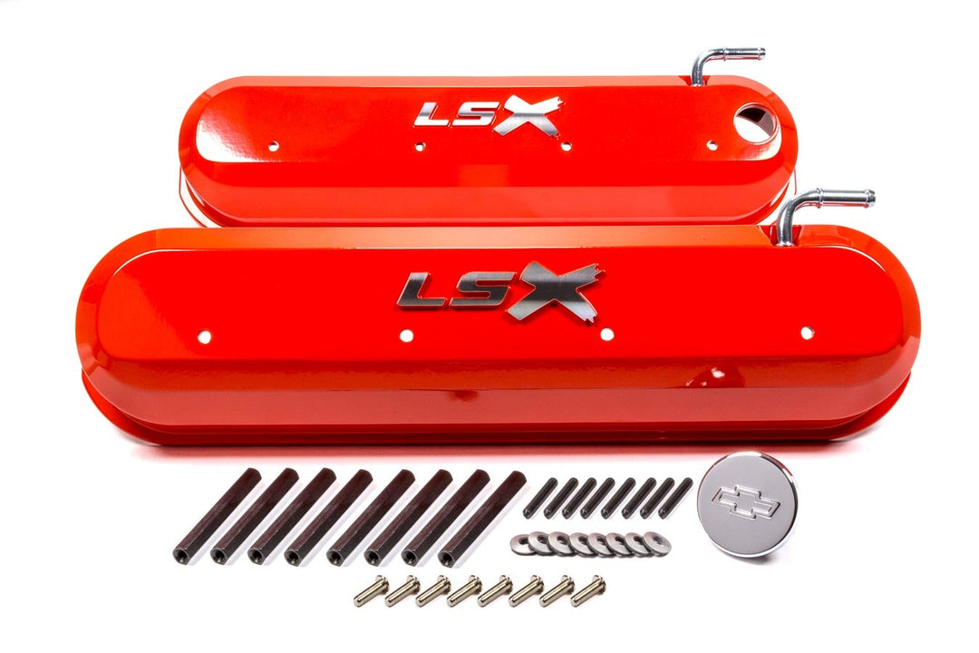 PROFORM GM LS Valve Covers - Slant Edge - Orange (PFM141-257)
