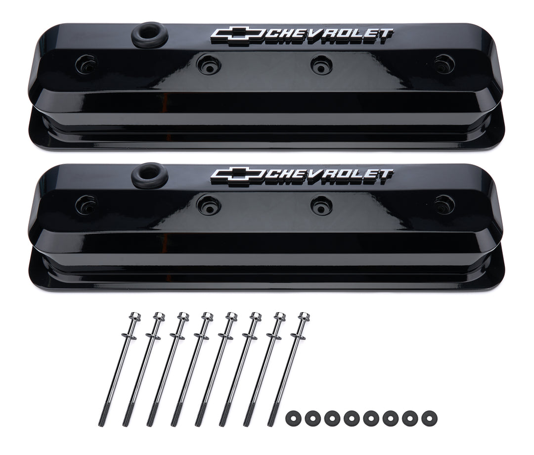 PROFORM SBC Valve Covers Slant Edge Liquid Black (PFM141-847)