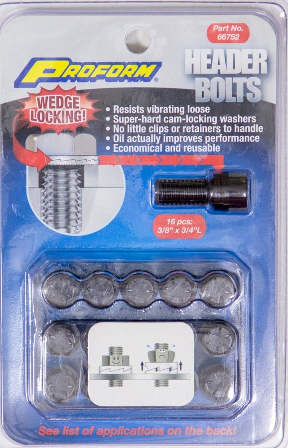 PROFORM Wedge Locking Header Bolts - 3/8 x 3/4L (16) (PFM66752)