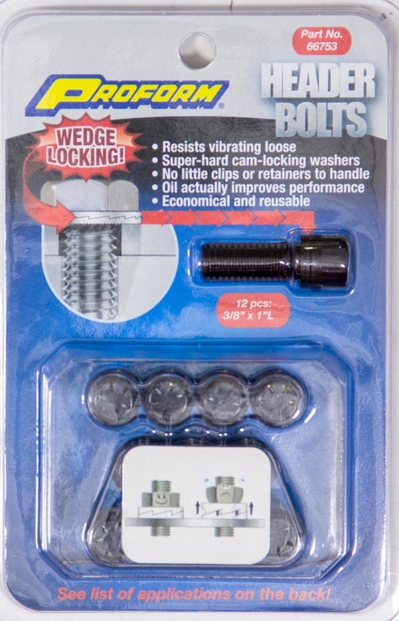 PROFORM Wedge Locking Header Bolts - 3/8 x 1in (12) (PFM66753)