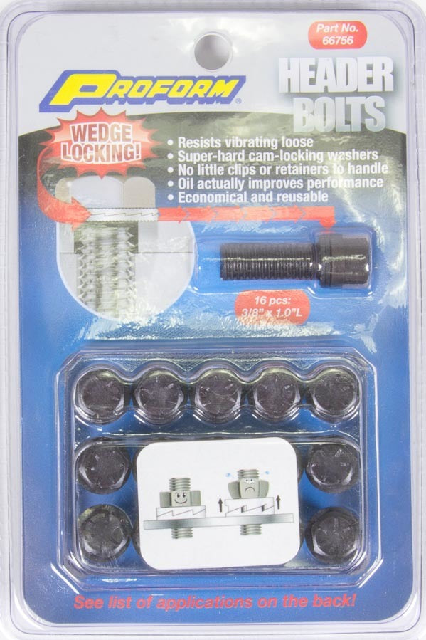 PROFORM Wedge Locking Header Bolts 3/8in x 1in 16pcs. (PFM66756)