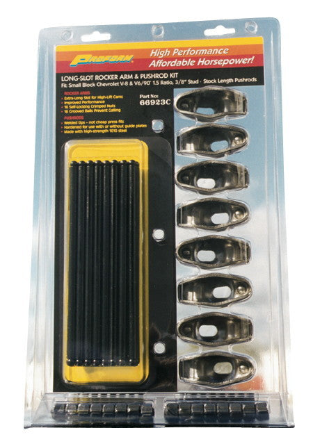 PROFORM SBC Rocker Arm/Pushrod Kit-1.5 Ratio-3/8in Stud (PFM66923C)