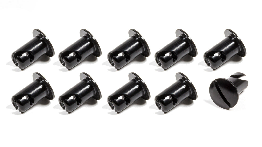 TRIPLE X RACE COMPONENTS Oval Head Button Alum Black .500 Long 10 Pack (TXRCH-4401-10-BLK)