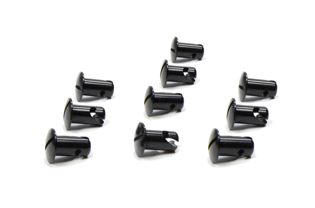 TRIPLE X RACE COMPONENTS Oval Head Button Alum Black .550 Long 10 Pack (TXRCH-4402-10-BLK)
