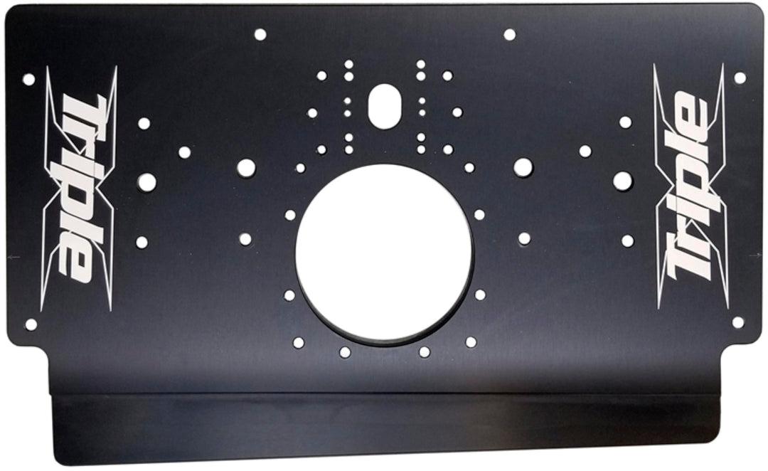 TRIPLE X RACE COMPONENTS Sprint Car Rear Motor Plate Long Black (TXRSC-EG-0231BLK)