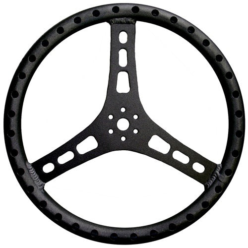 TRIPLE X RACE COMPONENTS Steering Wheel 15in Dia 1-1/8in Tube Black (TXRST-0001-BLK)