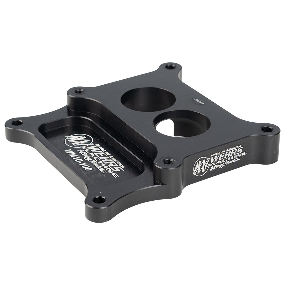 WEHRS MACHINE Carb Adapter 2bbl to 4bbl Holey 1in Thick (WEHWM10-100)
