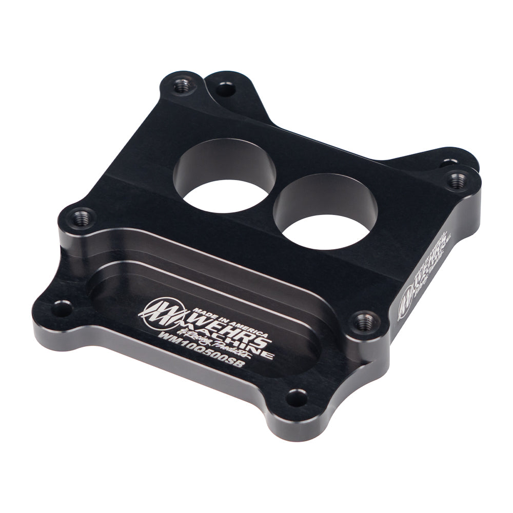 WEHRS MACHINE Q-Jet Carb Adapter 1in Thick Straight Bore (WEHWM10Q500SB)