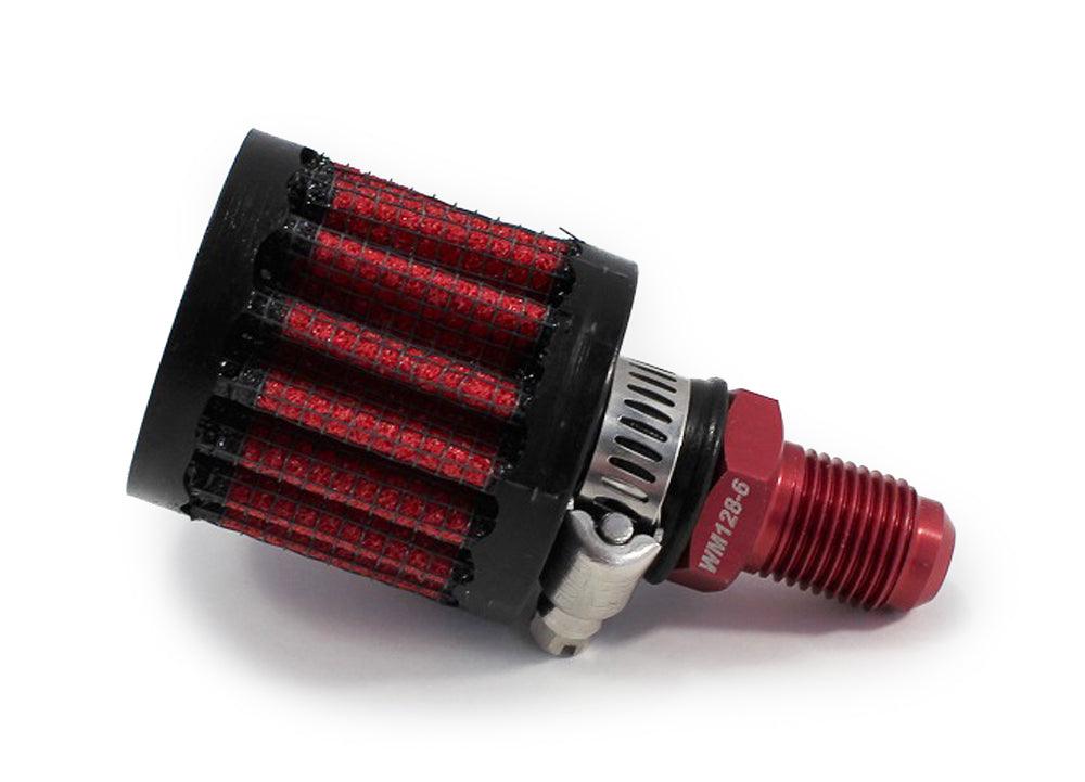 WEHRS MACHINE Breather Filter w/6an Fitting (WEHWM128-6)